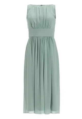SWING - Chiffonkleid mit Taillenpasse - Gr. - 42