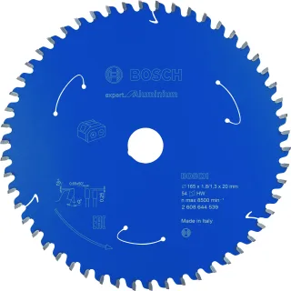 Bosch Professional 1x Kreissägeblatt Expert Aluminium (Aluminium Sägeblatt Ã? 165 X 20 X 18 Mm 54 Zähne Zubehör Akku Kreissäge)