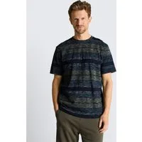 TOM TAILOR T-Shirt T-Shirt T-Shirt mit Inside-Out Streifenmuster
