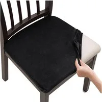 Diwzbyn Stuhlhusse Esszimmerstuhlbezug, Samt Stuhlhusse, elastische Sitzkissenbezüge