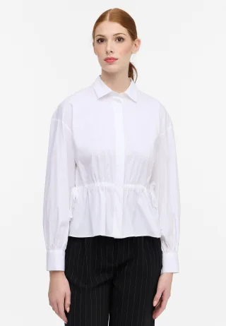 ETERNA - Signature Shirt Bluse Popeline Langarm weiß - Gr. - 38/Langarm