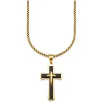 Bruno Banani Kette mit Anhänger Schmuck Geschenk Halskette Kreuz Venezianerkette