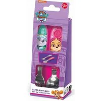 PAW PATROL Kinderbesteck Paw Patrol Girl Superpowers Metall-Ergo-Besteckset, 2-tlg. (2-tlg), Edelstahl