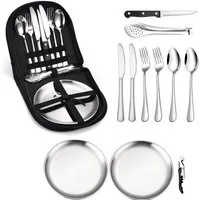 TUWENA Besteck-Set Camping-Besteck-Set, Utensilien Picknick-Set (10-tlg)