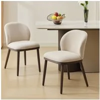 GarveeMore Esszimmerstuhl 2er-set,moderne gepolsterte Küchenstühle mit ergonomischer Rückenlehne, Esszimmerstühle mit Holzbeinen für Küche,Esszimmer