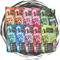 Leonardo Catfood Frischebeutel Bundle - verschiedene Sorten im parktischen Mixpaket Mix 2 (24x85g), Nassfutter für: Katzen
