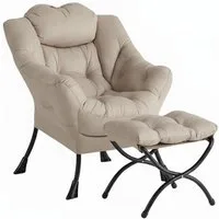 GarveeMore Ohrensessel Relaxsessel mit Hocker Ohrensessel Polstersessel Faulsesse
