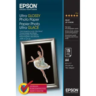 Epson Ultra Glossy Photo Paper A 4, 15 Blatt, 300 g S 041927