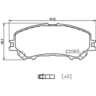 Hella Bremsbel?ge vorne Nissan X-Trail Renault Koleos 8DB355021-861