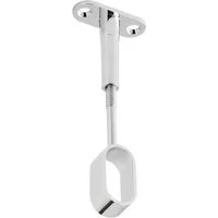 SO-TECH® Garderobenstange Schrankstangenhalter oval chrom poliert 30 x 15 mm, 1 Stück Mittelträger (verstellbar)
