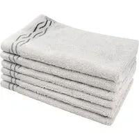 Dyckhoff Gästehandtücher Wave, Frottier (Set, 6-St), mit Jacquard-Bordüre