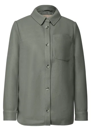 Street One - Overshirt In Wolloptik Fresh Sage - Gr. - 34