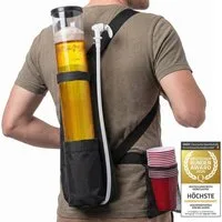 Goods+Gadgets Getränkespender GOODS+GADGETS 3L Bier Spender – Party Getränke Rucksack mit Zapfhahn, Getränkerucksack 1 x 3 Liter
