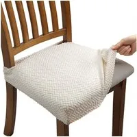 Diwzbyn Stuhlhusse Dehnbarer Bürostuhlbezug, Stuhlbezug Sitzfläche Abnehmbar Waschbar, Hochelastischer Anti-Staub Stuhl Slip Cover Kissenbezug