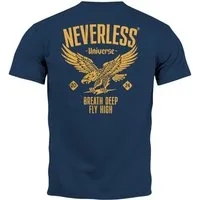 Neverless Print-Shirt Herren T-Shirt Backprint Herren Adler Eagle Print Retro Design mit Print