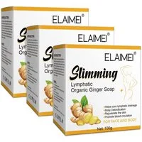 P-Beauty Cosmetic Accessories Feste Duschseife Ingwer Ginger Seife Kojisäure-Seife Seifenstück Gesichtsseife Body, 3-tlg., Seife, Reduziert Schwellungen, Gesicht, Haut, Körper