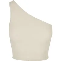 URBAN CLASSICS Yoga & Relax Shirt Urban Classics Damen Ladies Cropped Asymmetric Top (1-tlg)