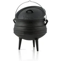 BBQ-Toro Grilltopf Potjie ca. 8 Liter, Südafrikanischer Kochtopf aus Gusseisen mit Füßen, Gusseisen