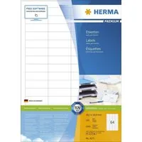 HERMA Etikett 4271 Etiketten Premium A4, weiß 48,3x16,9 mm Papier matt 6400 St.