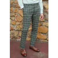 Next Anzughose Slim-Fit-Anzughose mit kleinem Karomuster (1-tlg)