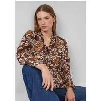 s.Oliver Langarmbluse Bluse Semitransparente Chiffon-Bluse mit All-over-Print