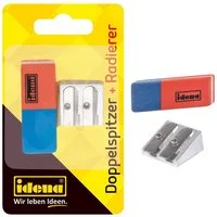 Idena Anspitzer Idena 522073 - Radierer und Doppelanspitzer, 2- teilig, 1 Set