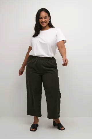Casual Hose Loose fit Forest Night green