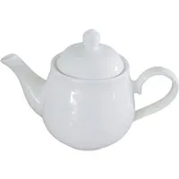 Provance Kaffeekanne Kaffeekanne mit Deckel Porzellan weiß Kaffeepott Teekanne, 0.650 l