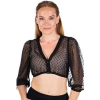 MarJo Dirndlbluse Dirndlbluse - AHORNTAL - schwarz