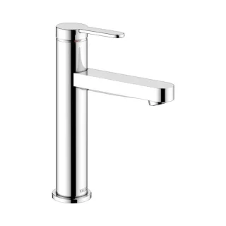 Keuco IXMO Flat Waschtischarmatur 59501013101 Ausladung 124mm, ohne Ablaufgarnitur, Rosette rund, verchromt