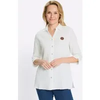 Sieh an! Klassische Bluse Longbluse 3/4-Arm