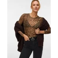 Vero Moda Langarmshirt VMLOVA LS MESH TOP JRS NOOS Materialmix, slim fit