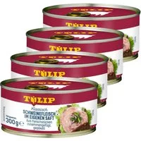 TULIP Wurstkonserve Schweinefleisch im eigenen Saft 300g Fleisch Schwein Frühstücksfleisch, 300 g