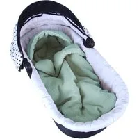 BabyLux Fußsack Sommerfußsack 90cm für Babyschale, Kinderwagen & Buggy Frühling Herbst, Musselin - hell Grün Fußsack