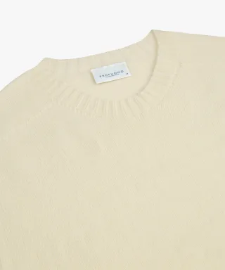 Profuomo - PULLOVER CREW NECK RAW WHITE Raw White - Gr. - L
