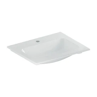 Geberit iCon Möbel-Waschtisch 501843001 60 x 48 cm, Hahnloch mittig, ohne Überlauf, weiß
