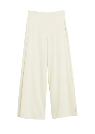 s.Oliver Red Label - Marlenehose mit weitem Bein beige - Gr. - 46