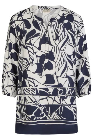 Barbara Lebek - Blusen navy/offwhite - Gr. - 38