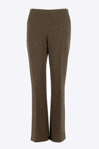 signe nature - Bedruckte Schlaghose braun/beige - Gr. - 42