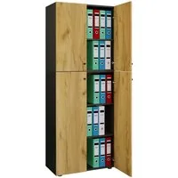 VCM Aktenschrank Büroschrank Bücher Ordner Aktenschrank Lona 5fach (1-St) 70x184x40cm Aktenschrank, Bücher