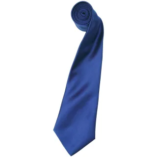 Premier Mens Plain Satin Krawatte (schmale Klinge) (2er-Pack) (Marineblau)