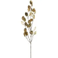Kunstzweig Kunstpflanze PFENNIGBLATTZWEIG ca 94cm. Metallic. GOLD, Gasper, Höhe 94.00 cm