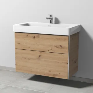 Sanipa 3way Waschtischunterbau zu Laufen Pro S Waschtisch mit 2 Auszügen, Eiche Natural-Touch BR76985