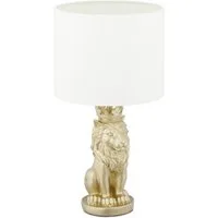 relaxdays Tischleuchte Tischlampe Löwe