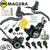 Magura Scheibenbremse Magura MT4 Fahhrad MTB Ebike Tour Hydraulische Schebenbremse Set Vr+Hr