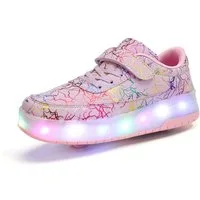 HUSK'SWARE Rollschuhe, (1 Paar, 2 Räder effektiv stoßdämpfendes und verschleißfestes Gummimaterial), Verstecktes Skating-System mit eingebauten unsichtbaren PU-Rädern