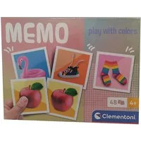 Clementoni® Puzzle Memory-Spiel 48 Karten Memo Play with Colors für Kinder ab 4 Jahre, Puzzleteile