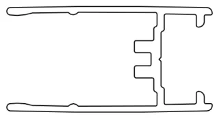HSK Ersatzteile Magnetaufnahmeprofil, Schwarz-matt, E72236-S-68 E72236-S-68