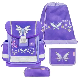Belmil Schulranzen-Set 4-tlg Mädchen Classy Starlight Wings | AGR
