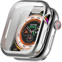 Wigento Smartwatch-Hülle Für Apple Watch Series 11 / 10 46mm Full Cover TPU Schutz Hülle Silber, Full TPU Schutzhülle, nahtlose Passform